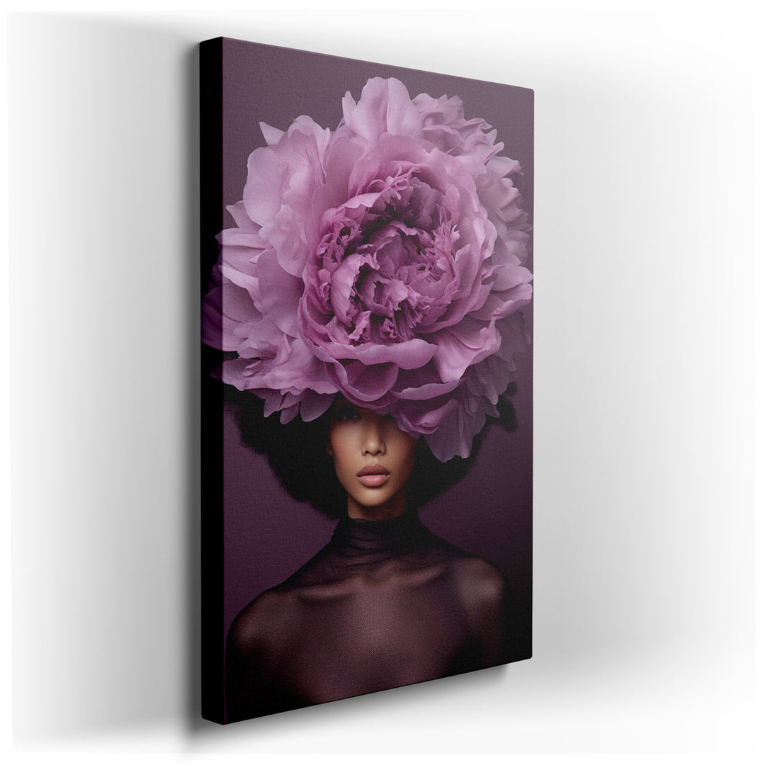 canvas print on wrapped canvas for wall decor – This wall art is a mesmerizing portrait that captures the essence of individuality and personal expression through the m...