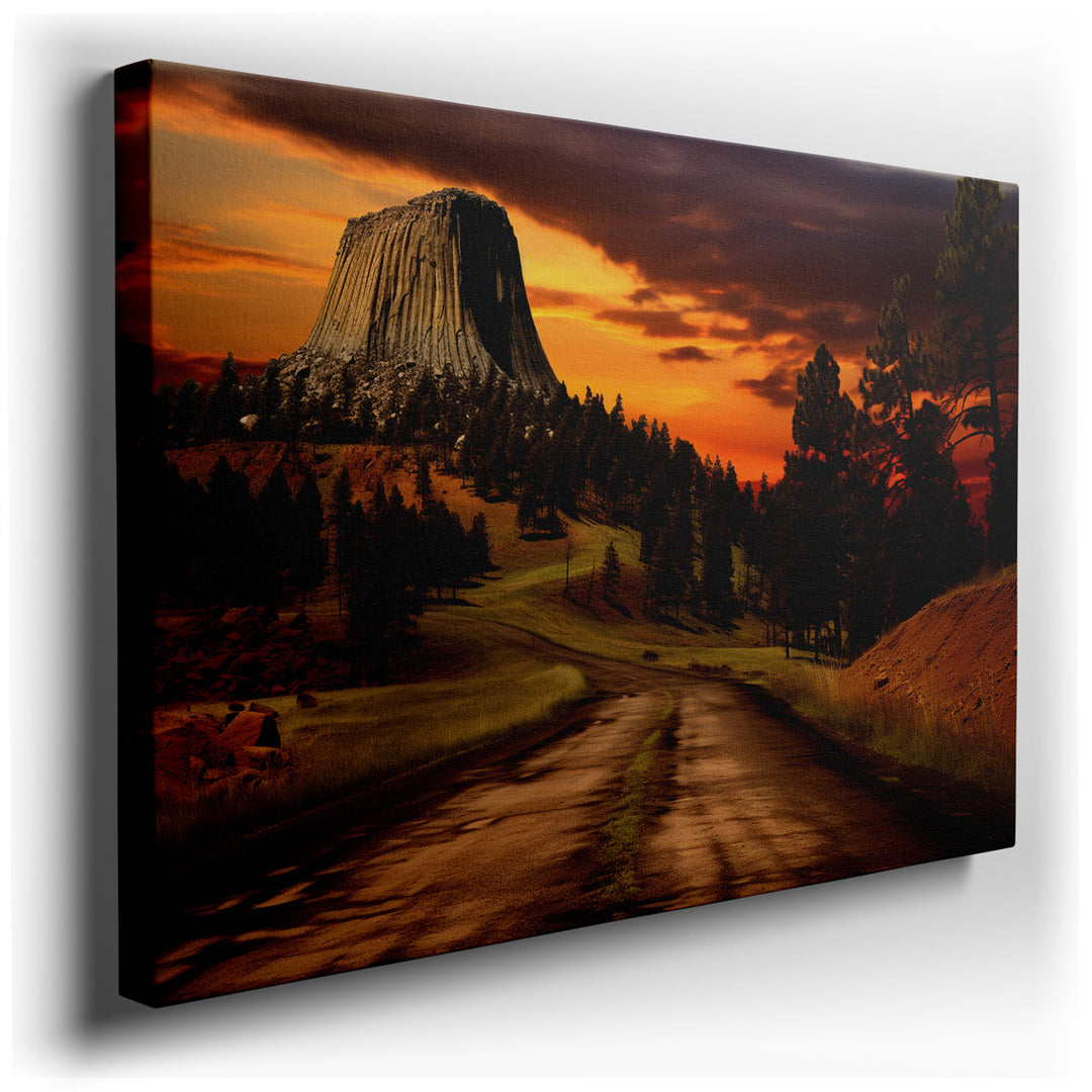 canvas print on wrapped canvas for wall decor – This captivating wall art presents a breathtaking scene that captures the essence of nature's grandeur and the spirit of...