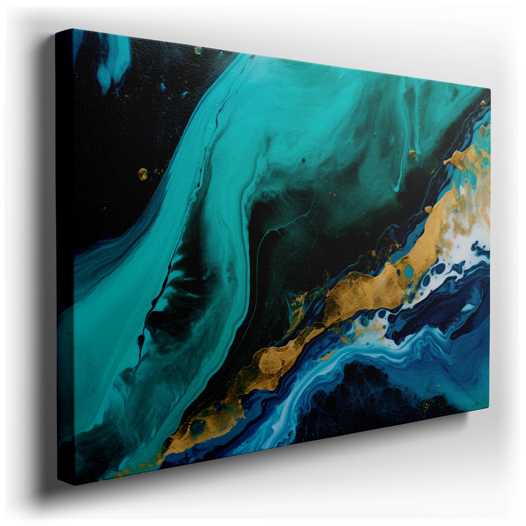canvas print on wrapped canvas for wall decor – This wall art is a captivating masterpiece that embodies the essence of abstract art through its mesmerizing blend of co...