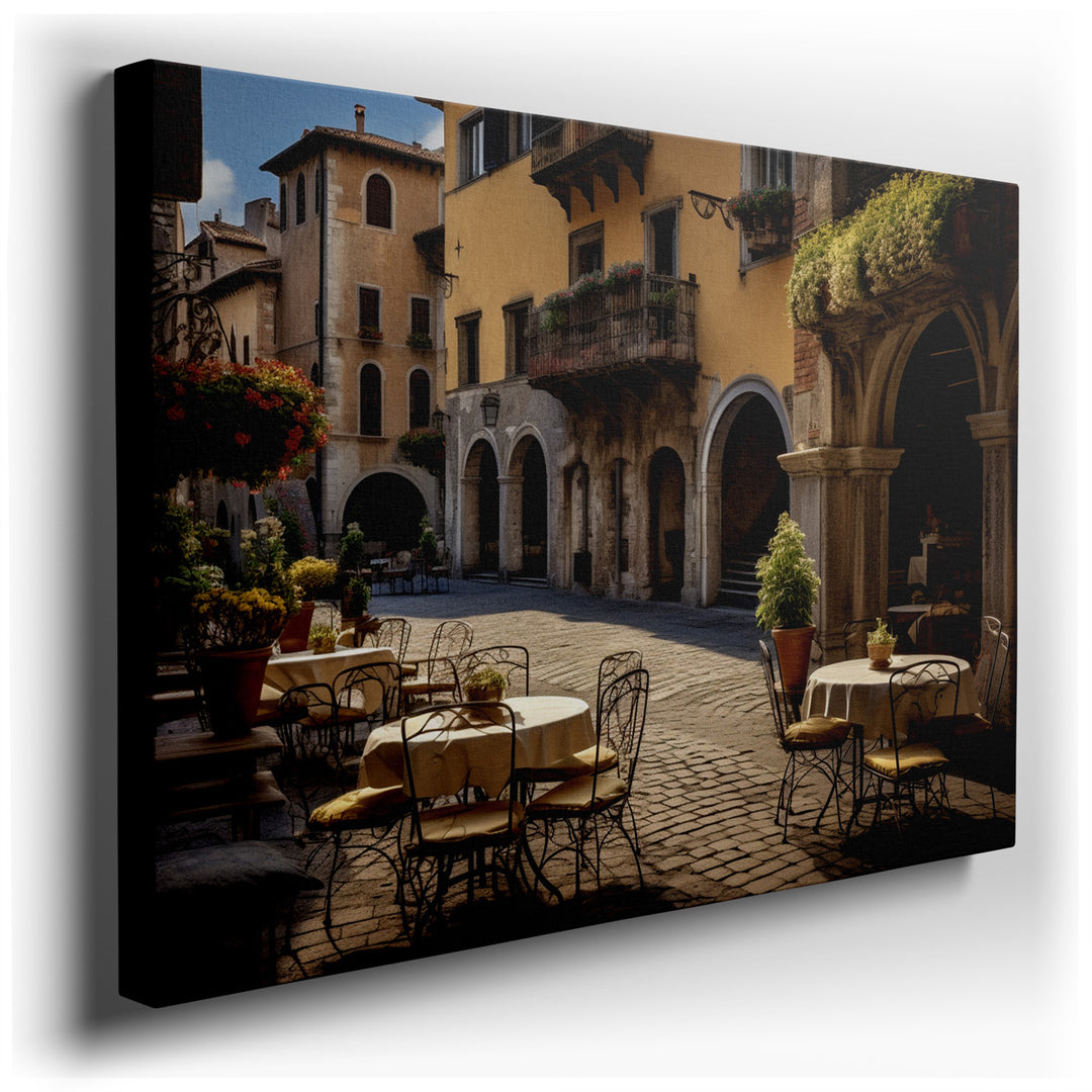 canvas print on wrapped canvas for wall decor – Imagine a wall art that encapsulates the serene beauty of a picturesque Italian courtyard, a scene that beckons viewers...