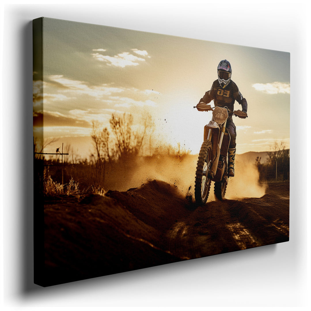 canvas print on wrapped canvas for wall decor – This captivating wall art vividly portrays the essence of adventure and the thrill of extreme sports through the dynamic...