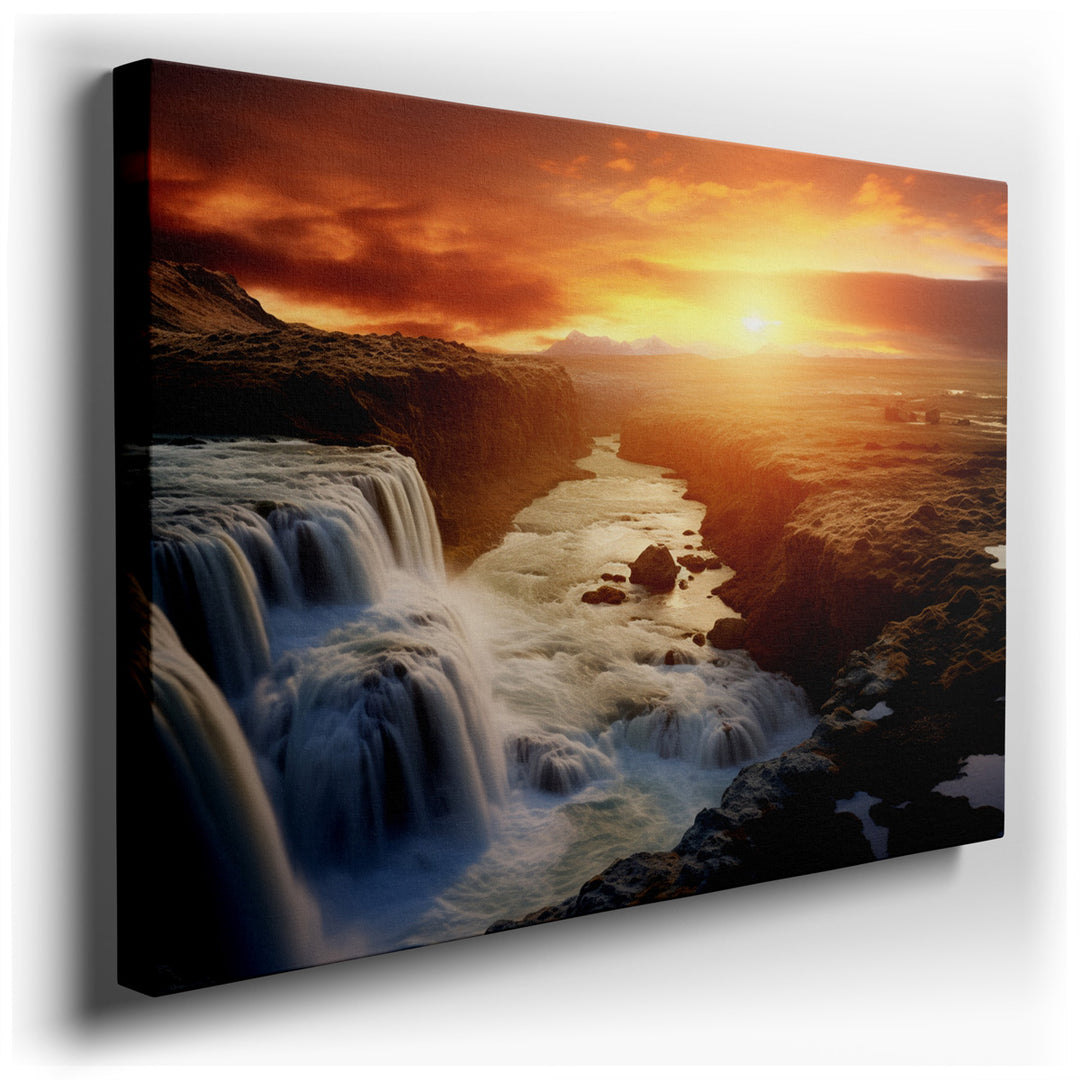 canvas print on wrapped canvas for wall decor – This wall art captures a breathtaking natural scene that is both vibrant and serene, making it a perfect addition to any...