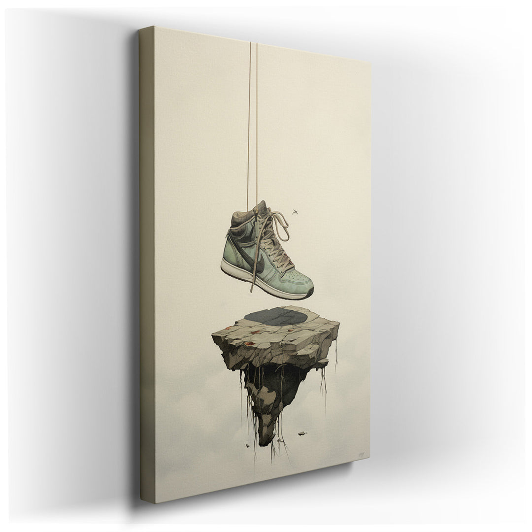 canvas print on wrapped canvas for wall decor – This wall art is a striking and imaginative piece that masterfully blends elements of surrealism with contemporary fashi...