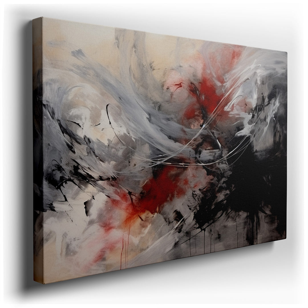 canvas print on wrapped canvas for wall decor – This wall art is a mesmerizing abstract creation that masterfully captures the essence of chaos and passion through its...