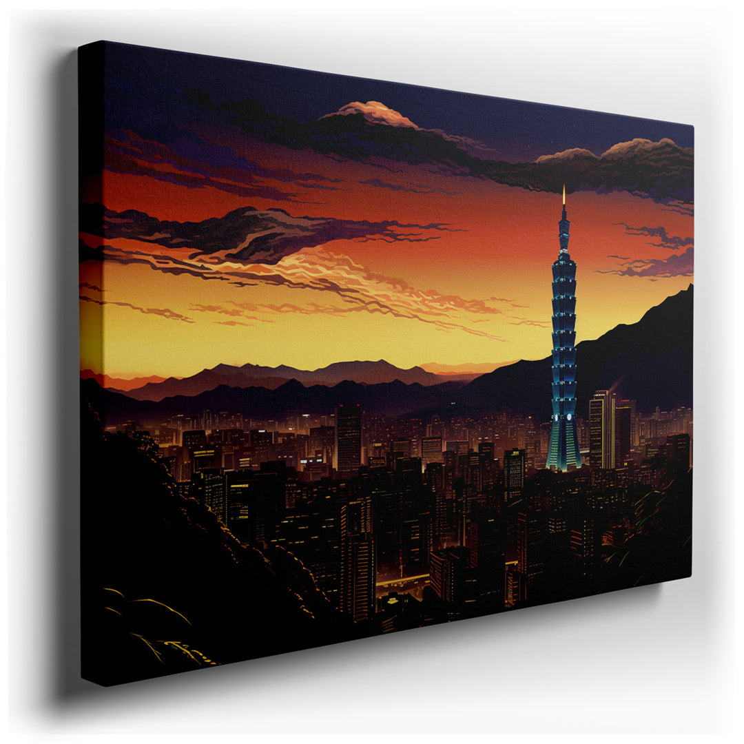 canvas print on wrapped canvas for wall decor – Imagine a wall art that captures the essence of a bustling metropolis fused with the tranquility of nature, a piece that...