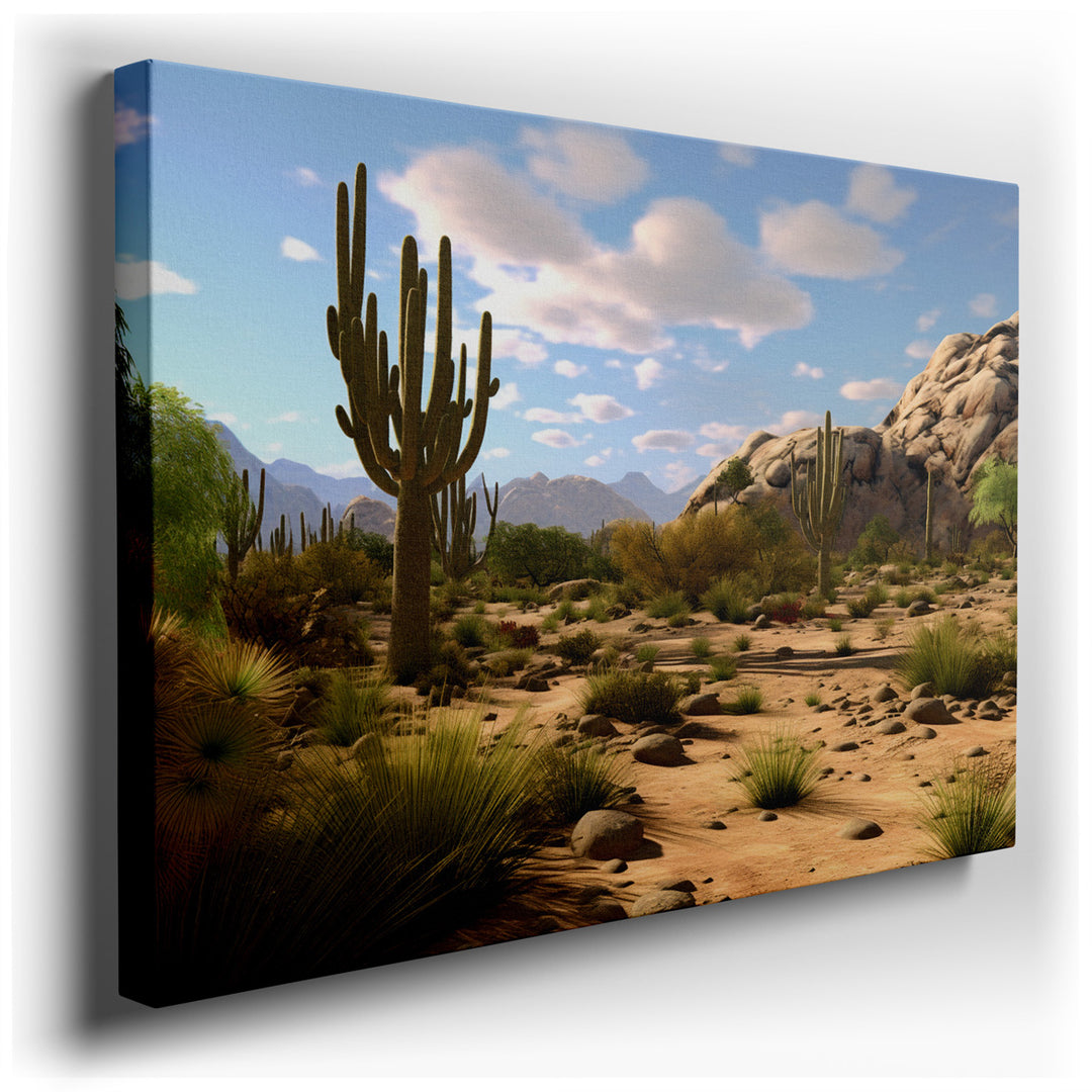 canvas print on wrapped canvas for wall decor – This wall art captures the essence of a desert landscape with a breathtaking clarity and depth that draws the viewer int...