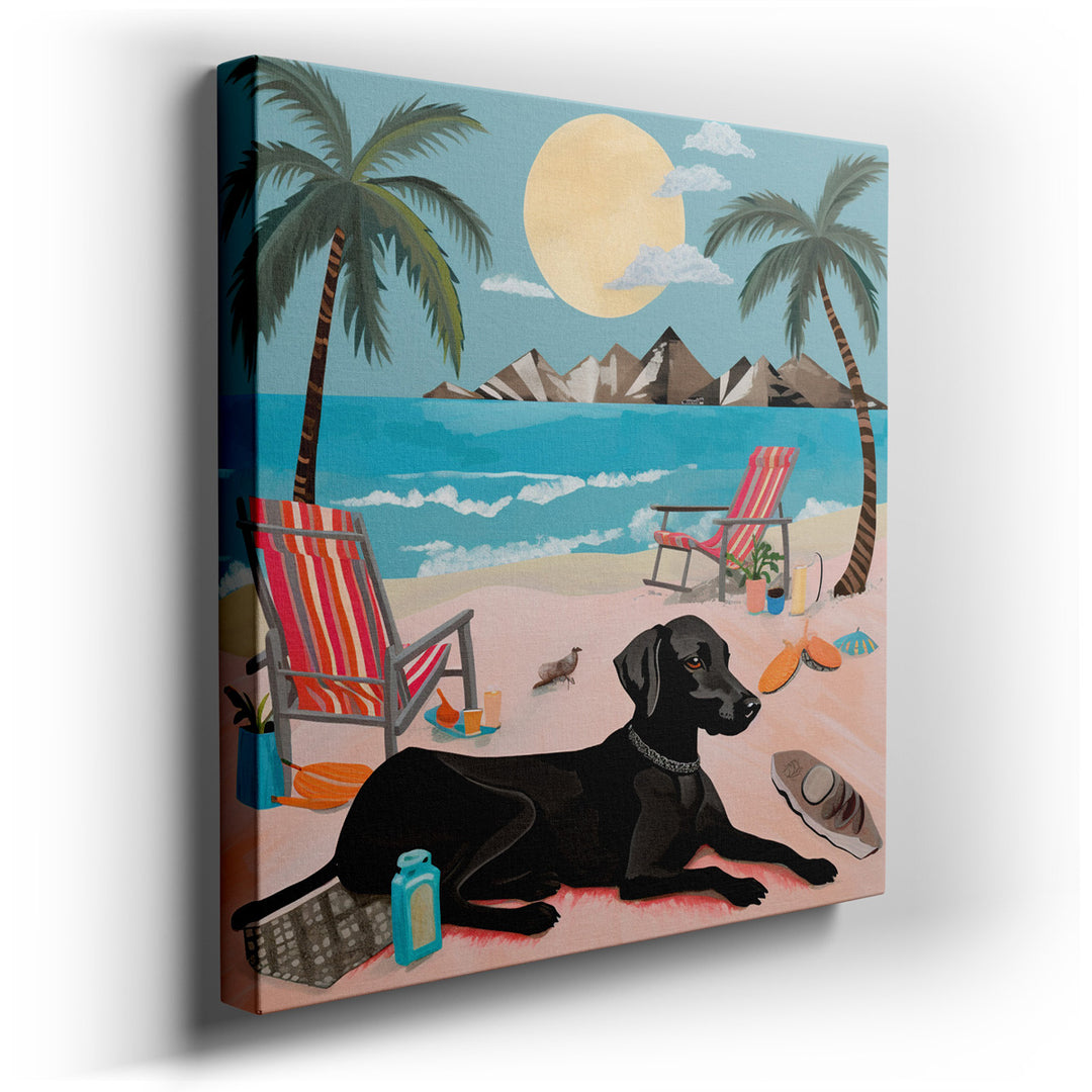 canvas print on wrapped canvas for wall decor – This wall art captures a moment of pure tranquility and leisure, ideal for anyone looking to bring a sense of calm and s...