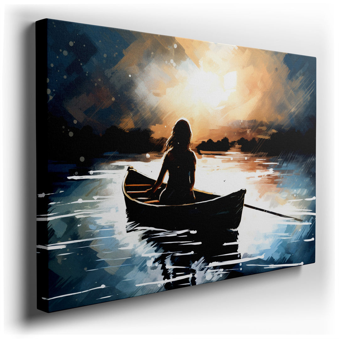 canvas print on wrapped canvas for wall decor – This exquisite wall art captures a serene and poignant moment, perfect for enhancing the ambiance of a quiet study or a...