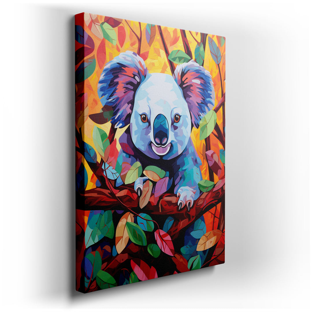 canvas print on wrapped canvas for wall decor – This enchanting wall art captures the essence of a serene autumn day, brought to life through the whimsical depiction of...