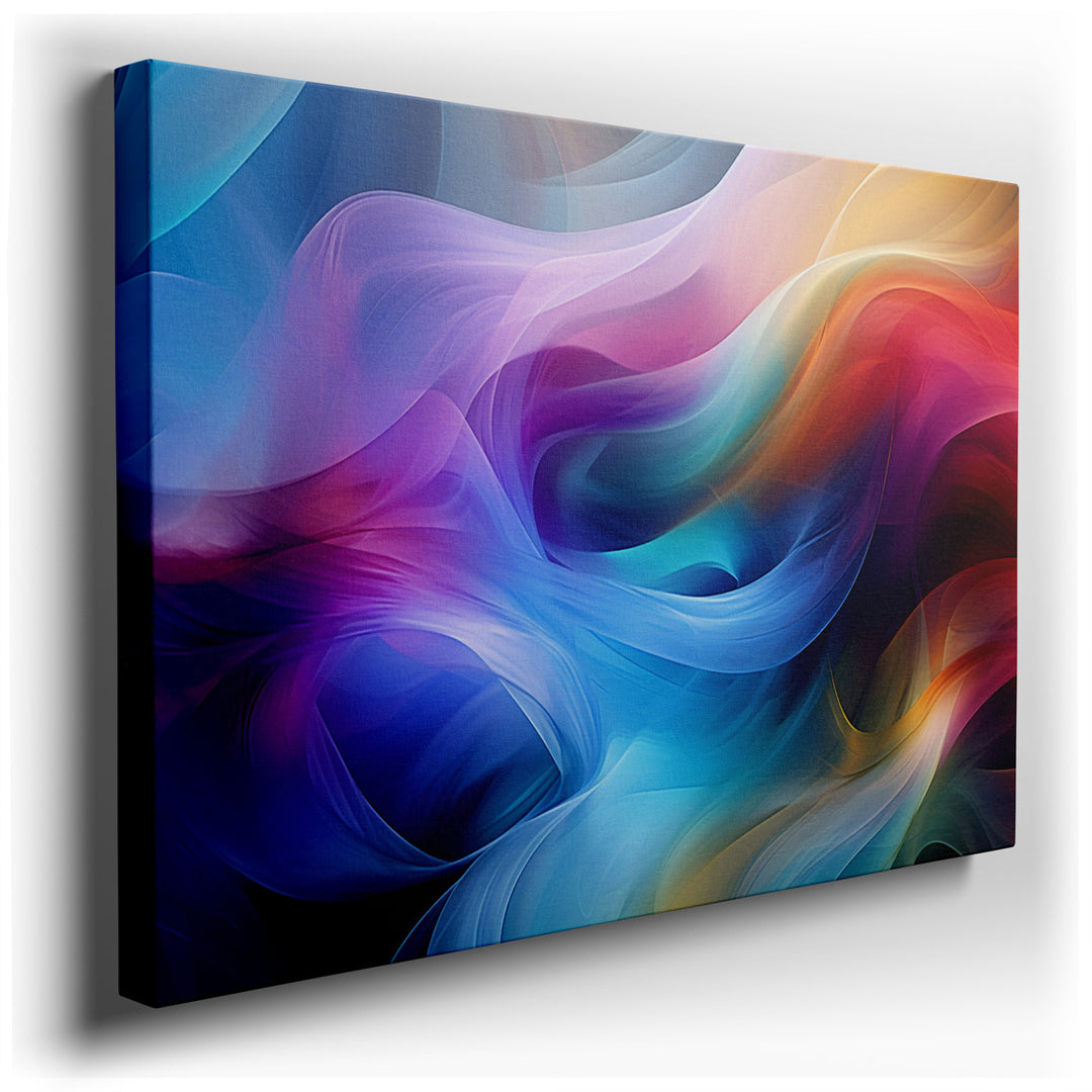 canvas print on wrapped canvas for wall decor – This enchanting artwork, with its serene beauty and soft pastel hues, offers a mesmerizing abstract composition that cap...