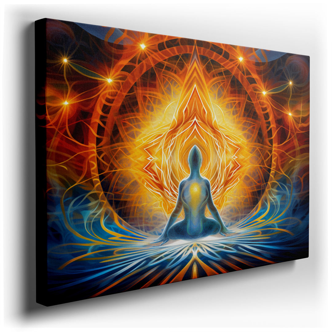 canvas print on wrapped canvas for wall decor – This exquisite wall art captures the essence of tranquility and spiritual enlightenment, making it a profound addition t...