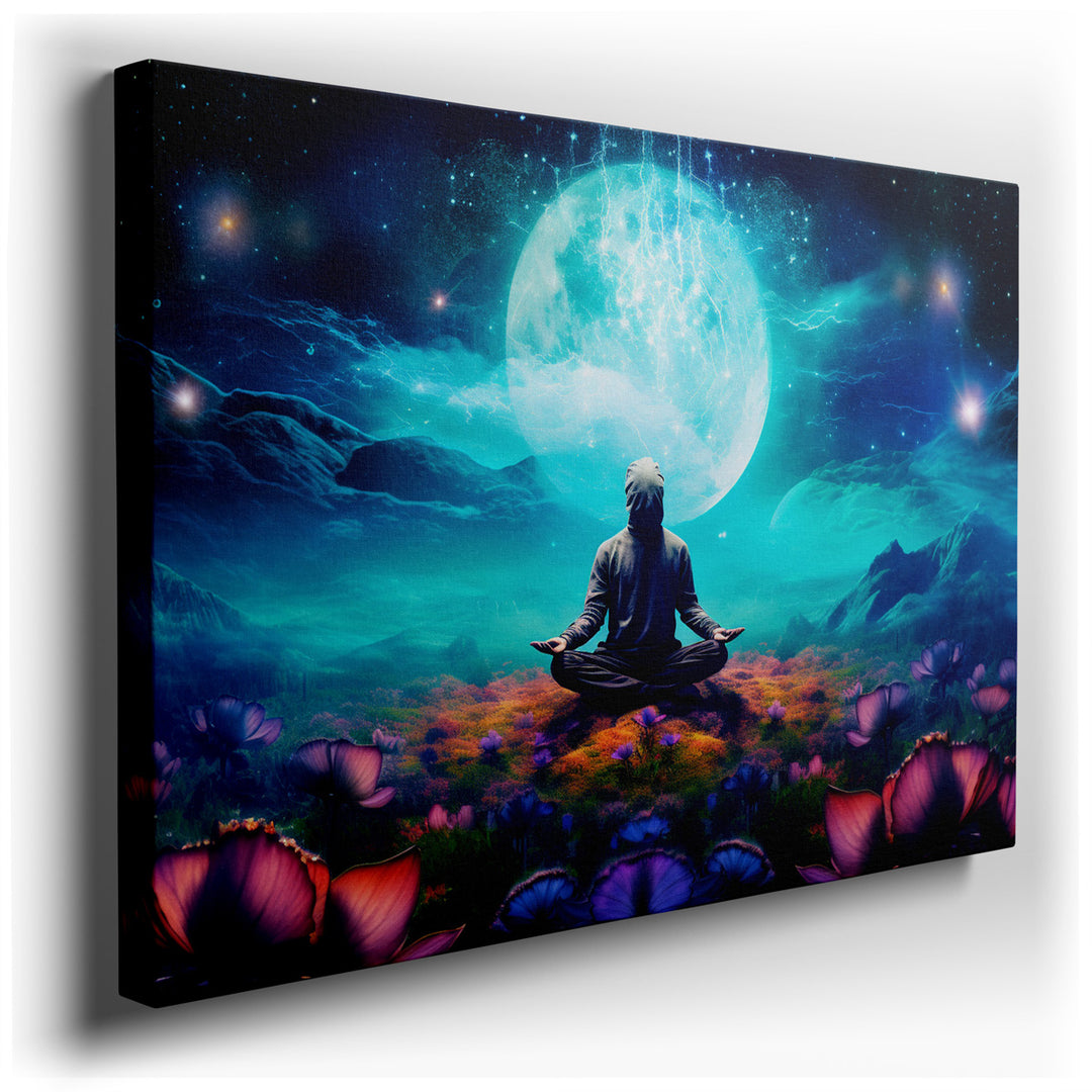 canvas print on wrapped canvas for wall decor – This enchanting wall art invites viewers into a serene and mystical world, where the boundaries between the earthly and...