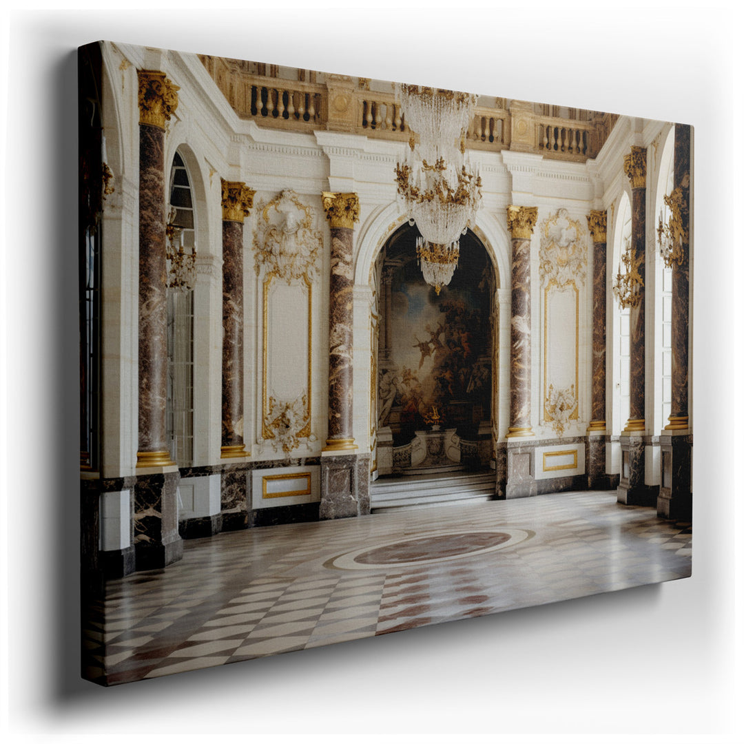 canvas print on wrapped canvas for wall decor – The wall art in question is a masterful depiction of a serene landscape, characterized by its lush, verdant scenery and...