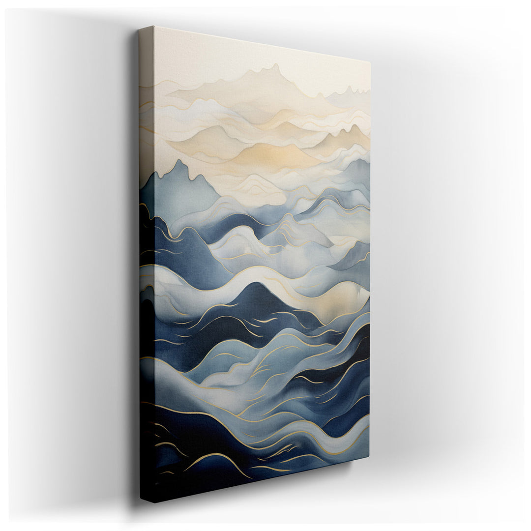 canvas print on wrapped canvas for wall decor – The wall art in question is a masterful representation of a serene and calming landscape, meticulously crafted to evoke...