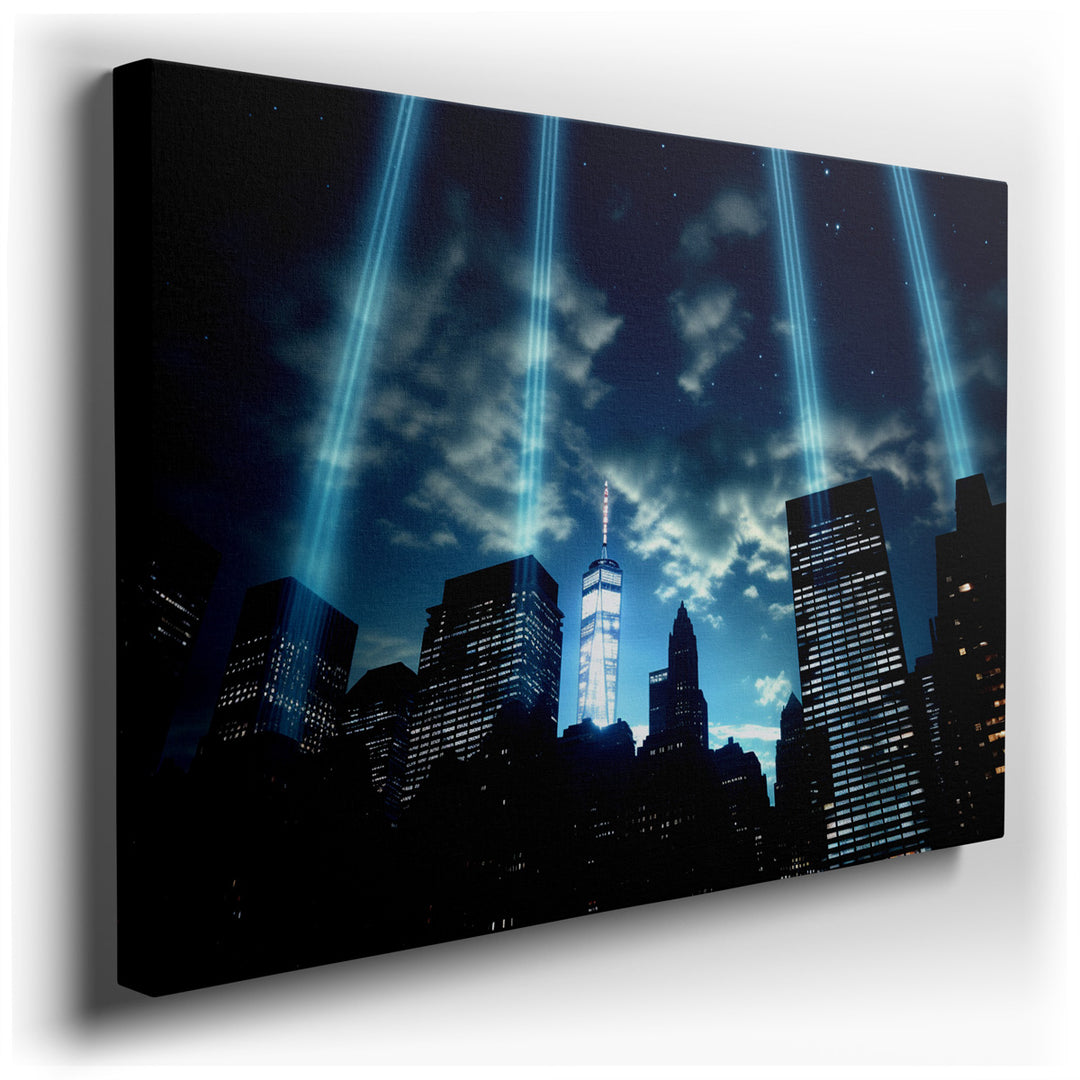 canvas print on wrapped canvas for wall decor – This wall art captures the breathtaking skyline of New York City, a scene that is both iconic and deeply evocative. The...