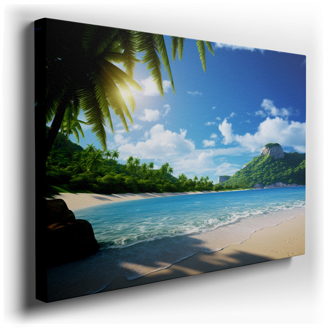 canvas print on wrapped canvas for wall decor – Imagine a wall art that captures the essence of a tropical paradise, a visual escape that transports you to a serene and...