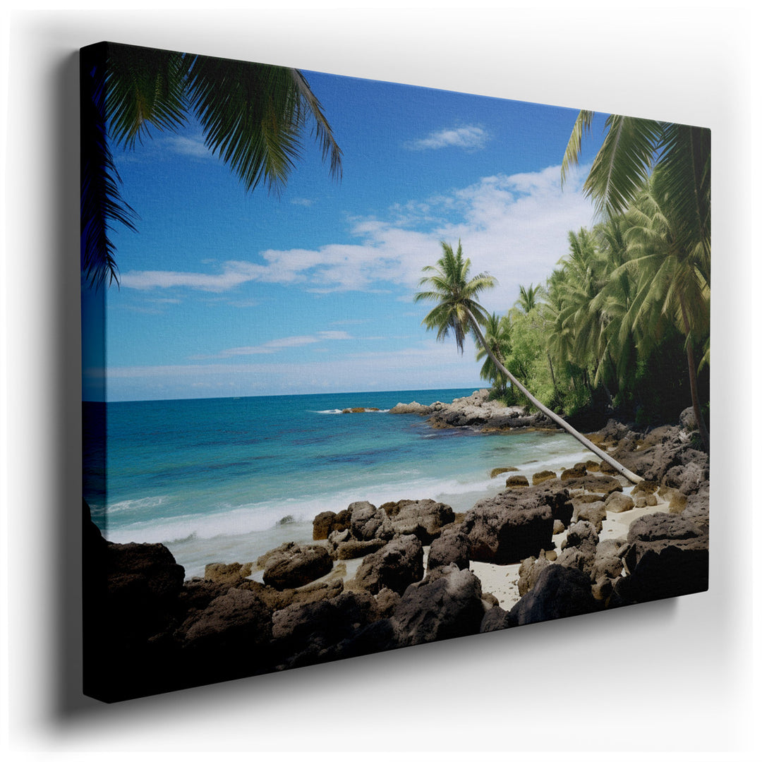 canvas print on wrapped canvas for wall decor – Imagine a wall art that encapsulates the quintessence of a tropical paradise, a visual escape that can transform any roo...