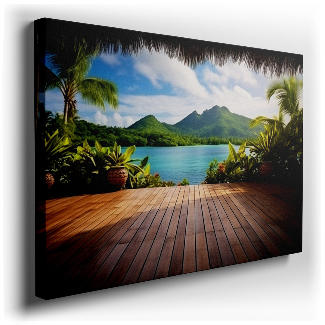 canvas print on wrapped canvas for wall decor – Imagine a wall art that captures the essence of a tropical paradise, a canvas that serves as a window to a serene and un...