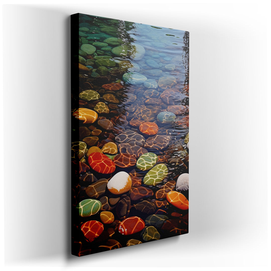 canvas print on wrapped canvas for wall decor – This enchanting wall art captures a mesmerizing underwater scene that is both tranquil and artistically vibrant. The art...