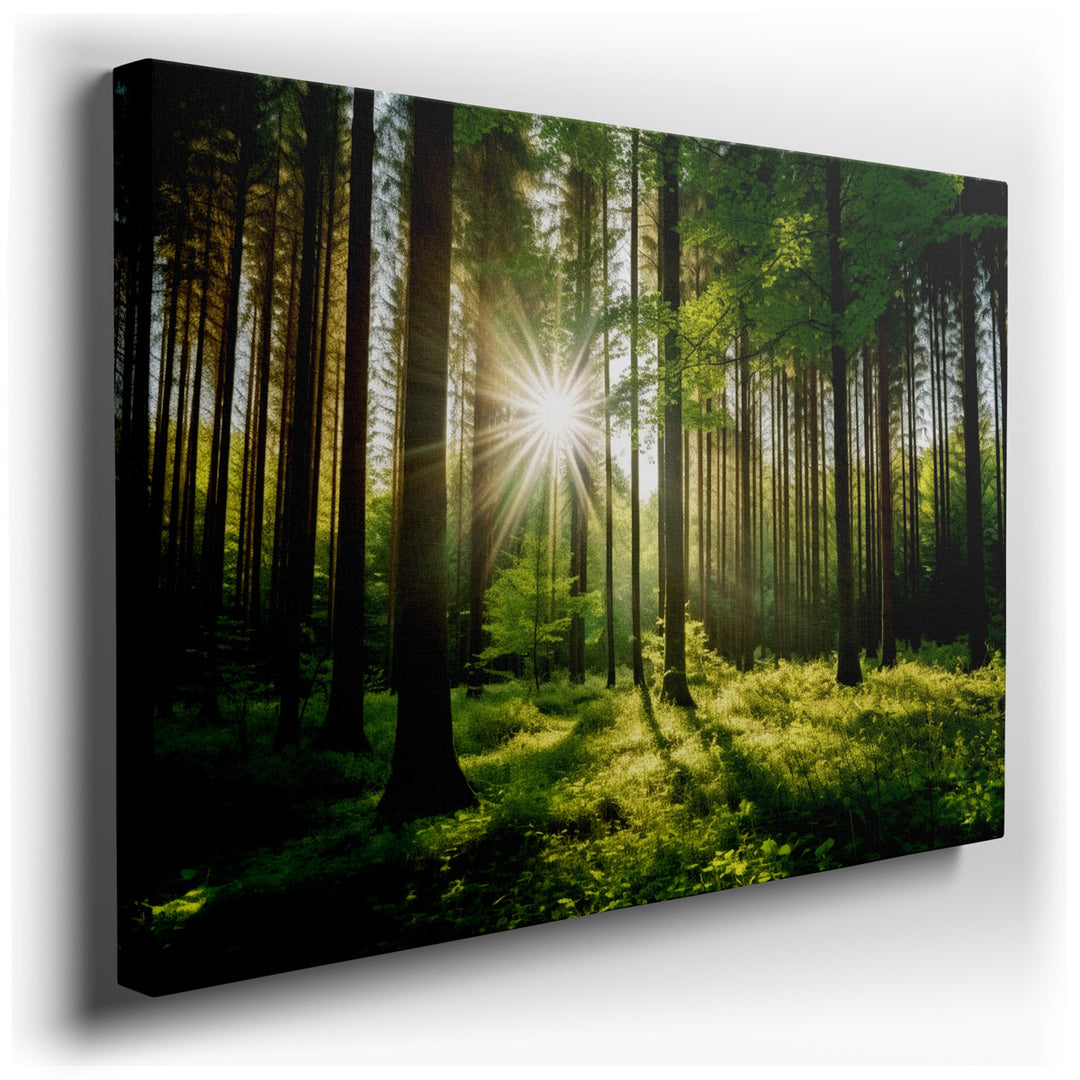 canvas print on wrapped canvas for wall decor – Imagine stepping into a room where the essence of a lush forest is captured within a single, breathtaking wall art. This...