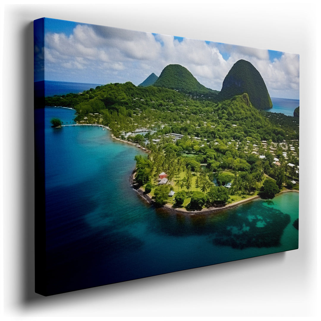 canvas print on wrapped canvas for wall decor – Imagine a wall art that encapsulates the essence of a secluded tropical paradise, a canvas that brings the allure of dis...