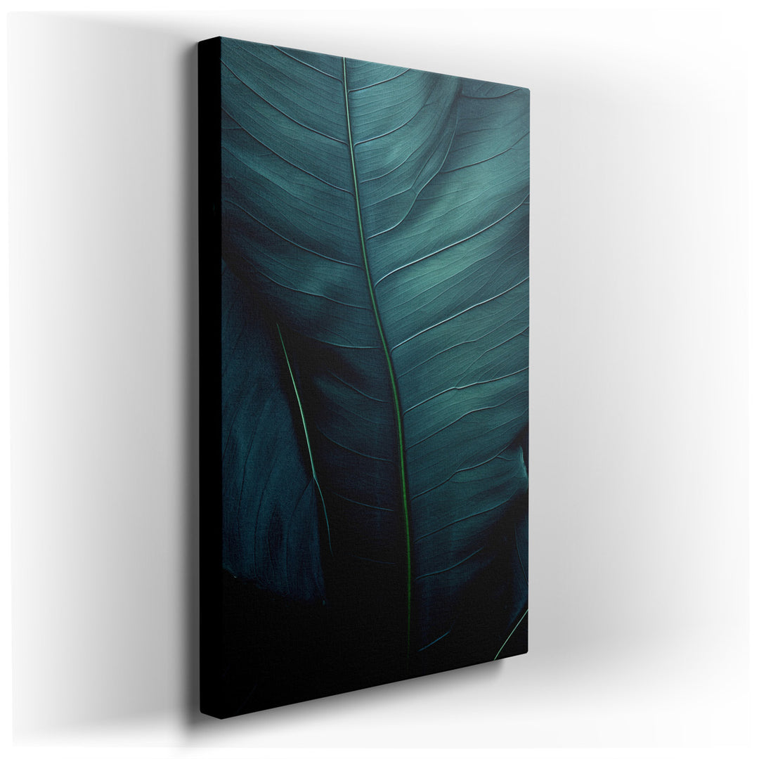 canvas print on wrapped canvas for wall decor – This wall art, a masterful depiction of nature's intricate beauty, captures the essence of a verdant paradise with its c...