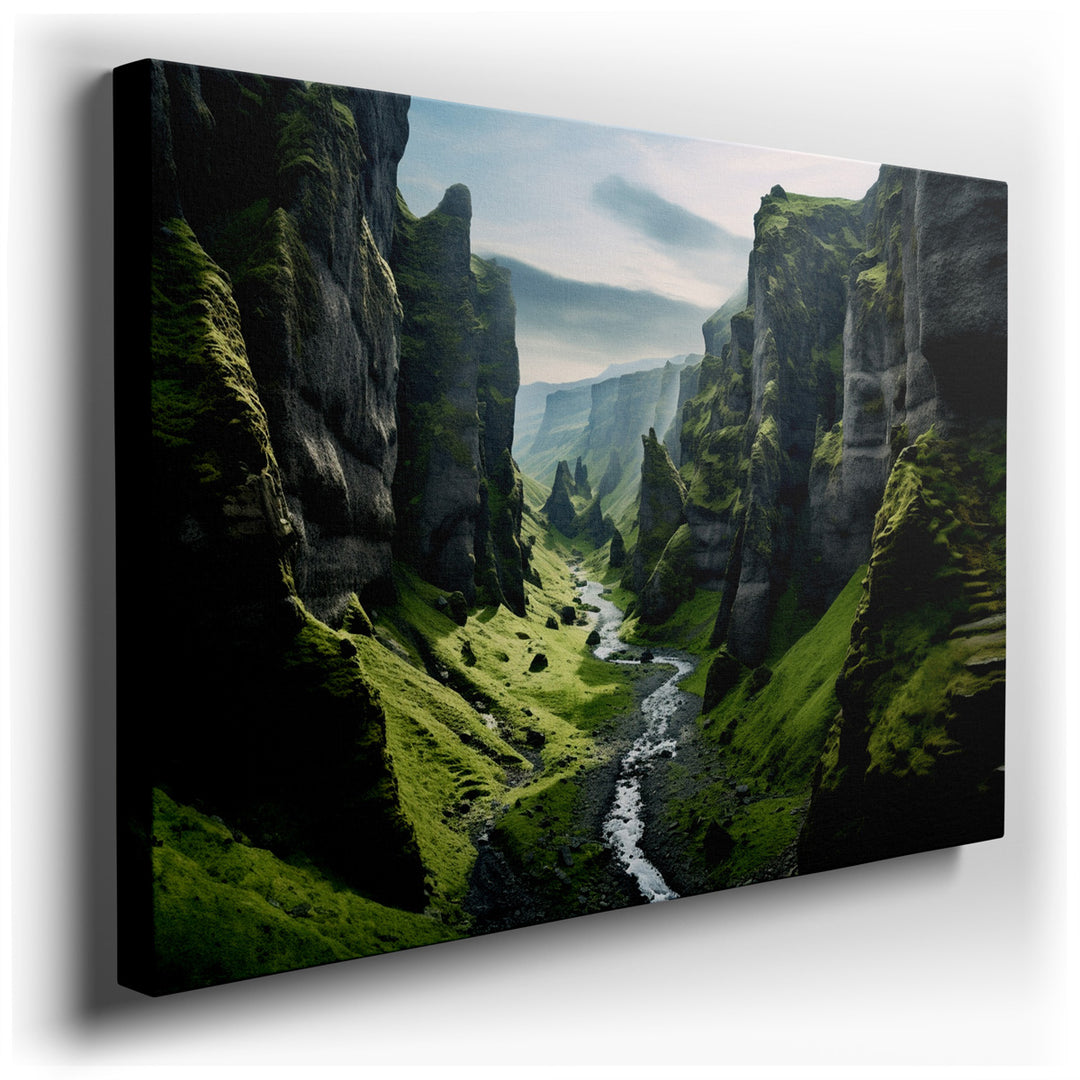 canvas print on wrapped canvas for wall decor – This exquisite wall art captures the essence of a serene and untouched natural landscape, making it a perfect addition t...