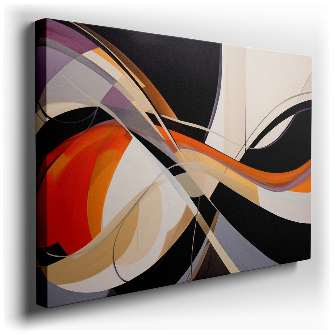 canvas print on wrapped canvas for wall decor – This wall art is a captivating piece of abstract art that exudes a vibrant and dynamic energy, making it a focal point i...