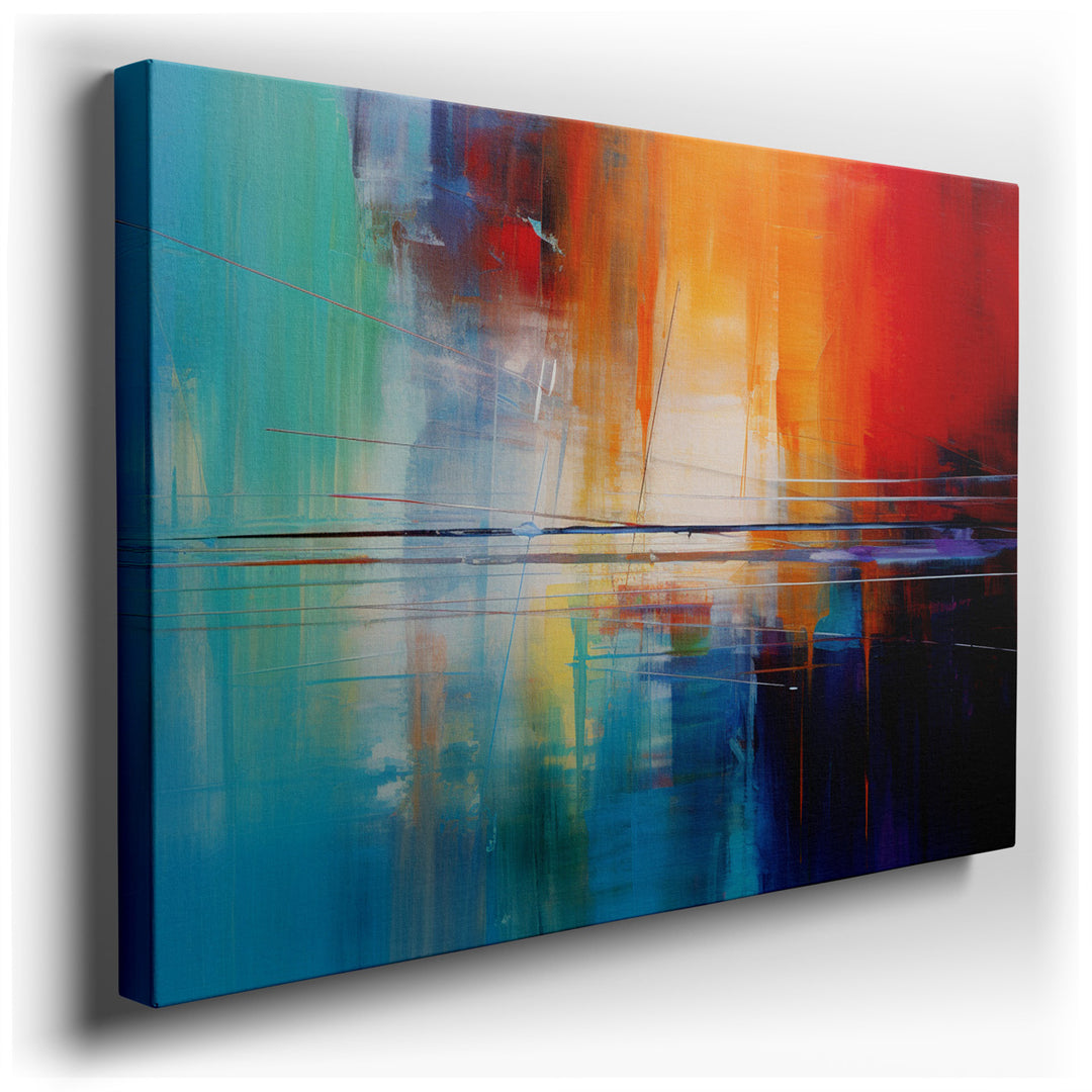 canvas print on wrapped canvas for wall decor – This wall art is a mesmerizing composition that captures a kaleidoscope of colors, blending seamlessly to create an ener...