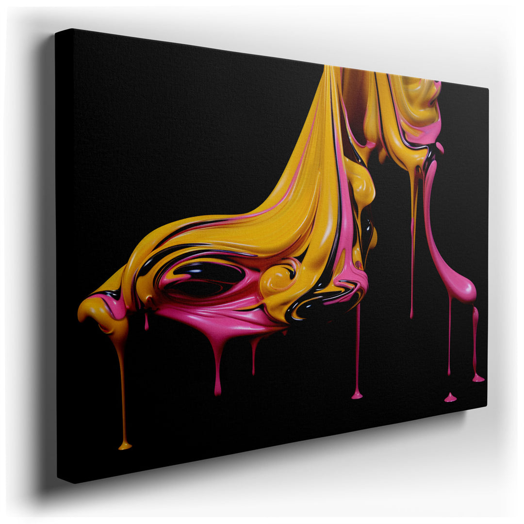 canvas print on wrapped canvas for wall decor – This captivating abstract wall art is a profound exploration of emotion and transformation, rendered through the dynamic...