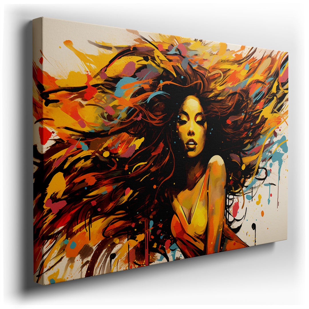canvas print on wrapped canvas for wall decor – This captivating wall art is a vibrant celebration of freedom and creativity, masterfully encapsulating the spirit of ar...