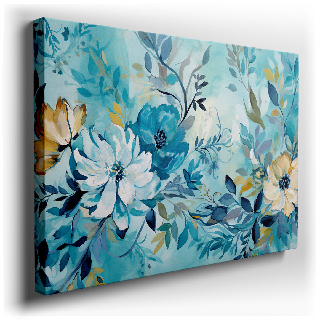canvas print on wrapped canvas for wall decor – This exquisite wall art, a masterful floral composition, is a celebration of nature's vibrant palette, meticulously capt...
