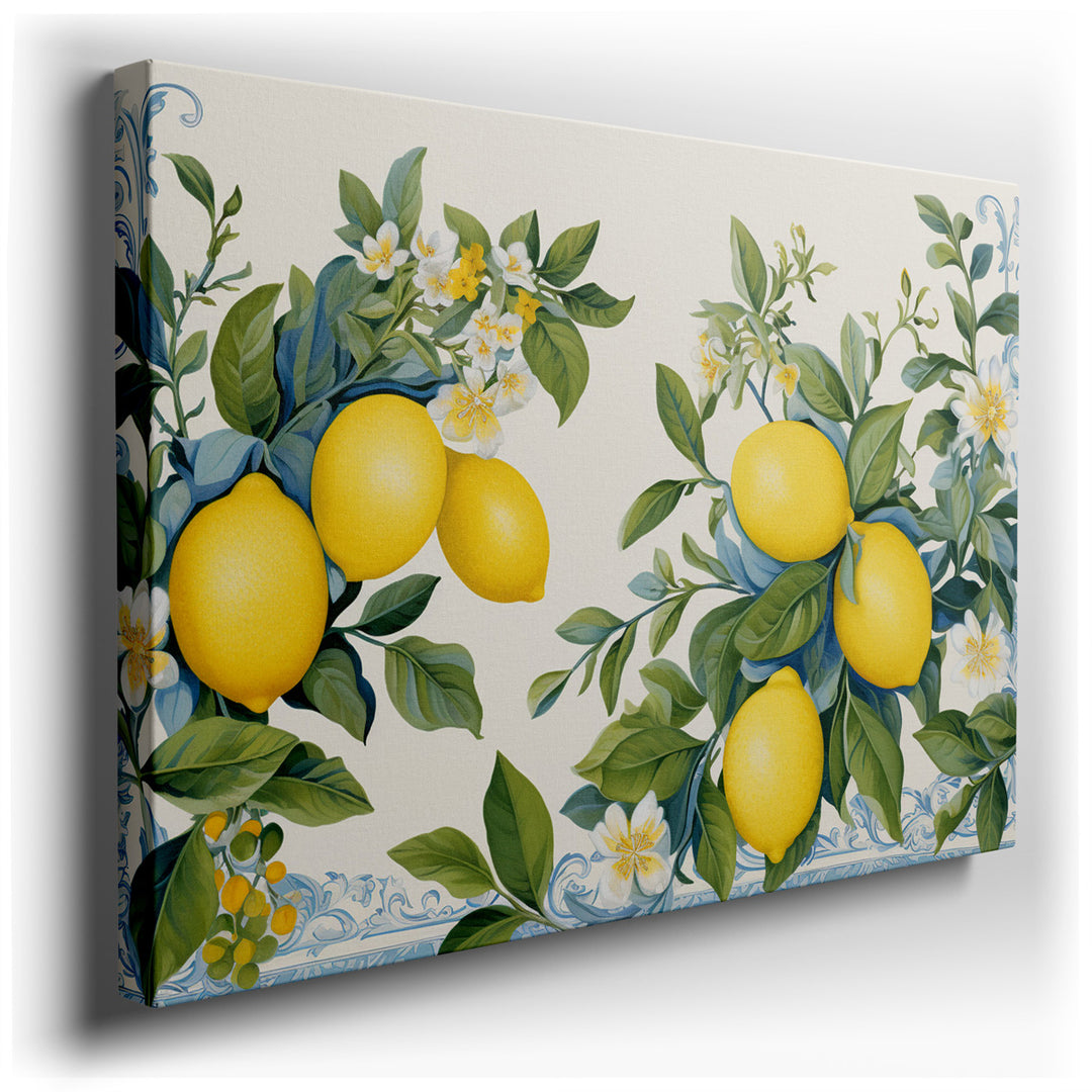 canvas print on wrapped canvas for wall decor – This delightful wall art is a true celebration of nature's vibrant bounty, featuring a series of beautifully illustrated...