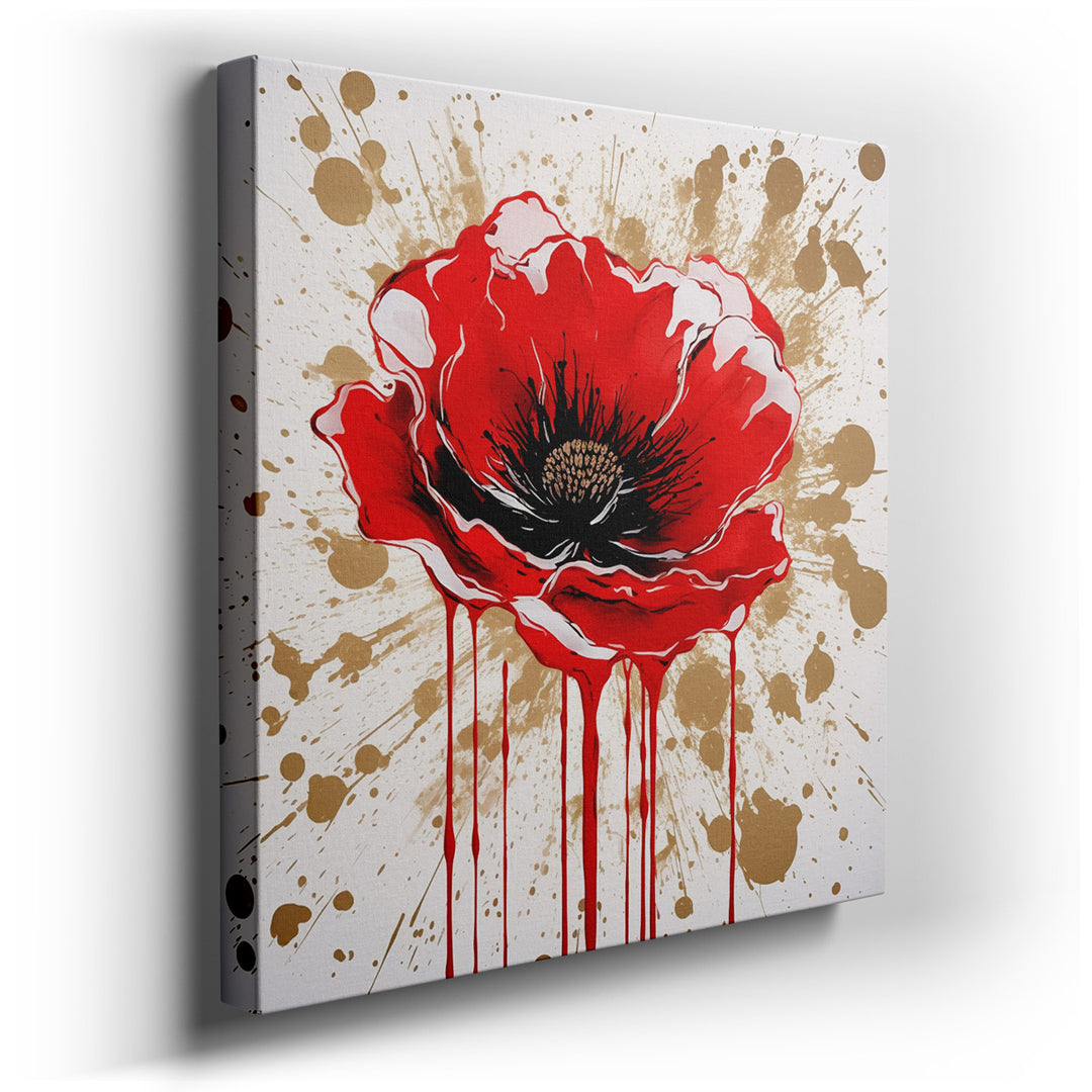 canvas print on wrapped canvas for wall decor – This wall art, a mesmerizing depiction of a bold red poppy, is a true testament to the vibrancy and ephemeral beauty of...