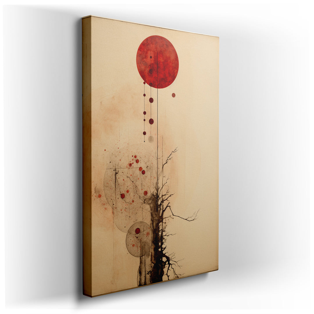 canvas print on wrapped canvas for wall decor – This wall art, a captivating blend of abstract art and natural symbolism, is a profound visual statement that would enri...