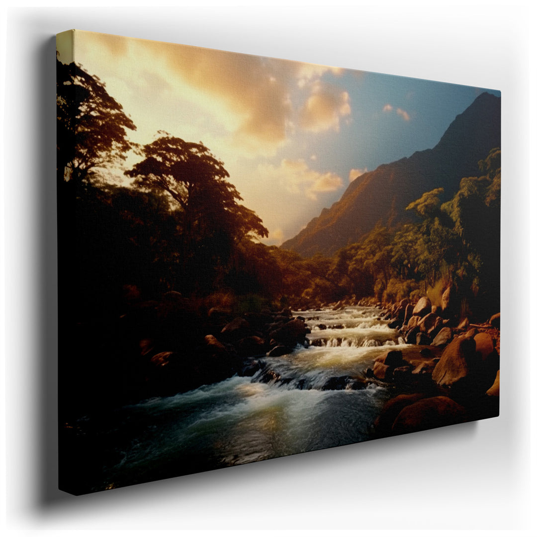 canvas print on wrapped canvas for wall decor – This wall art captures a mesmerizing natural scene that is both vibrant and serene, making it a perfect addition to any...