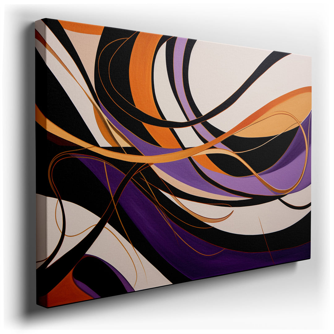 canvas print on wrapped canvas for wall decor – This exquisite wall art is a masterful representation of contemporary abstract art, characterized by its dynamic arrange...