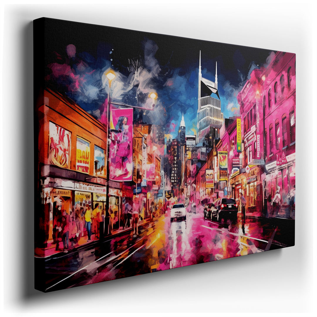 canvas print on wrapped canvas for wall decor – Imagine a wall art that encapsulates the pulsating heart of a city at night, a canvas that vibrates with the energy and...