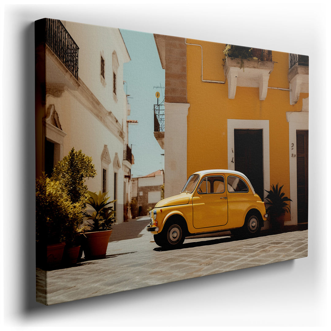 canvas print on wrapped canvas for wall decor – Imagine a wall art that captures the essence of a serene afternoon in a quaint old town, where time seems to pause and a...