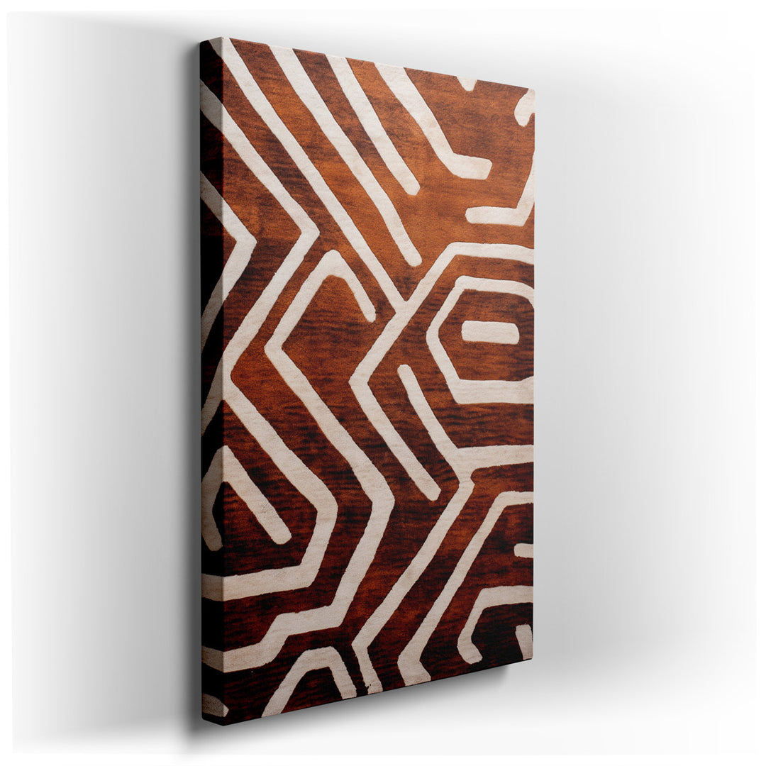 canvas print on wrapped canvas for wall decor – The wall art in question is a masterful representation of textile art, transformed into a captivating visual experience....