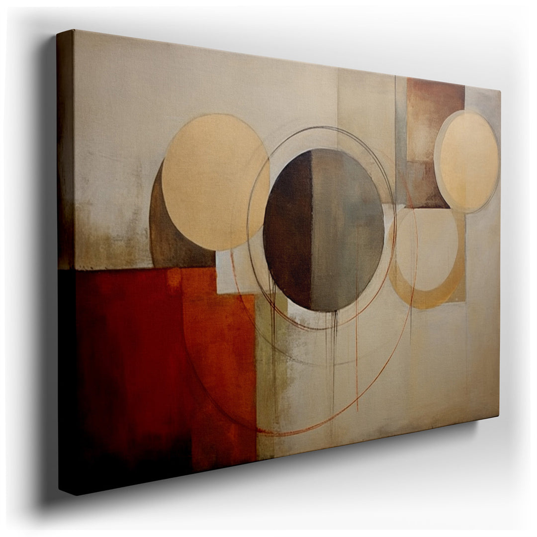 canvas print on wrapped canvas for wall decor – This elegant abstract wall art is a masterful composition that marries the simplicity of geometric forms with a palette...