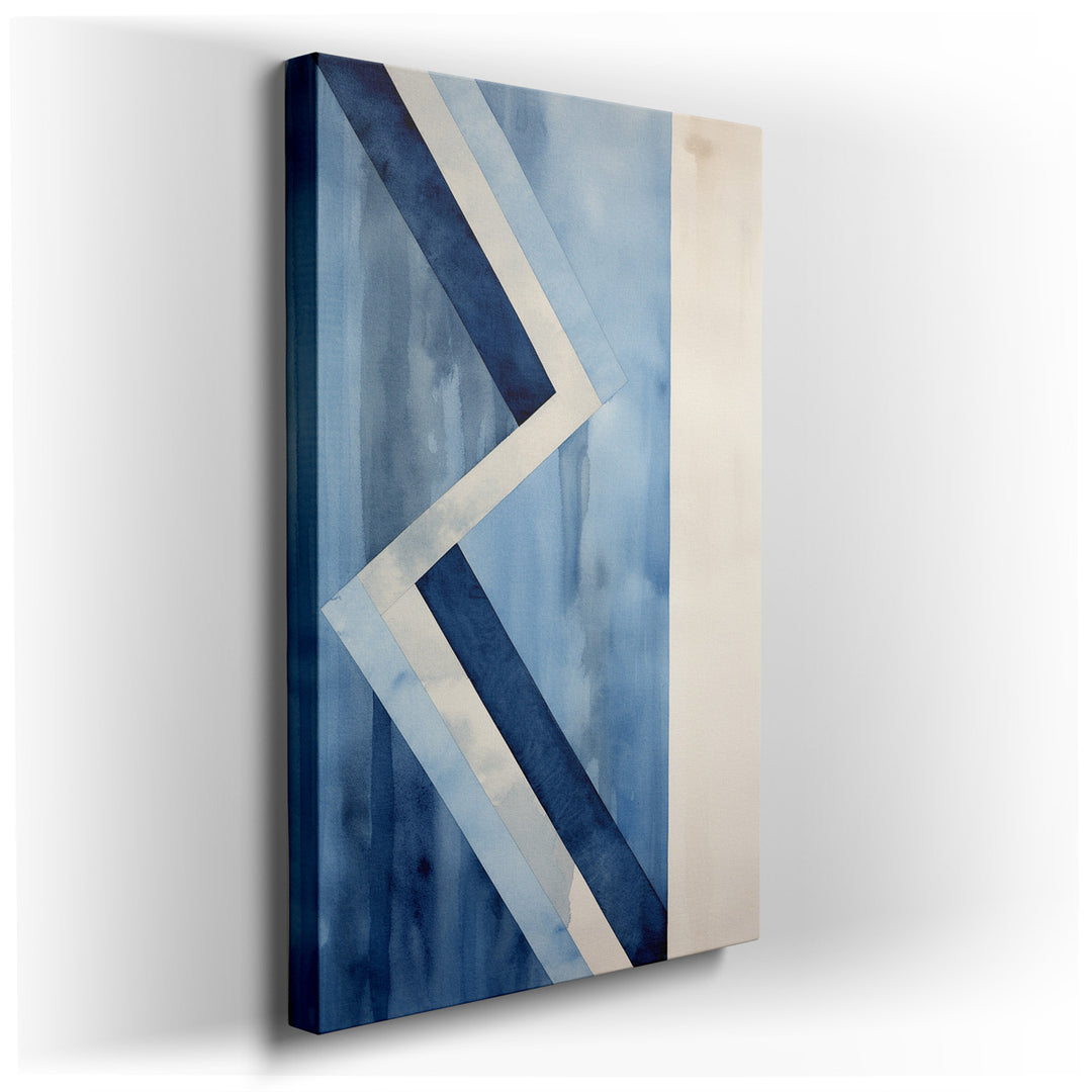 canvas print on wrapped canvas for wall decor – This exquisite watercolor wall art is a masterful display of geometric precision blended with the fluid, organic nature...