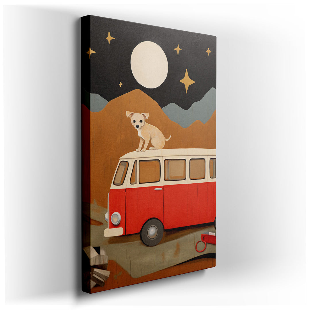 canvas print on wrapped canvas for wall decor – This delightful wall art captures a scene brimming with whimsy and the spirit of adventure, making it a perfect addition...