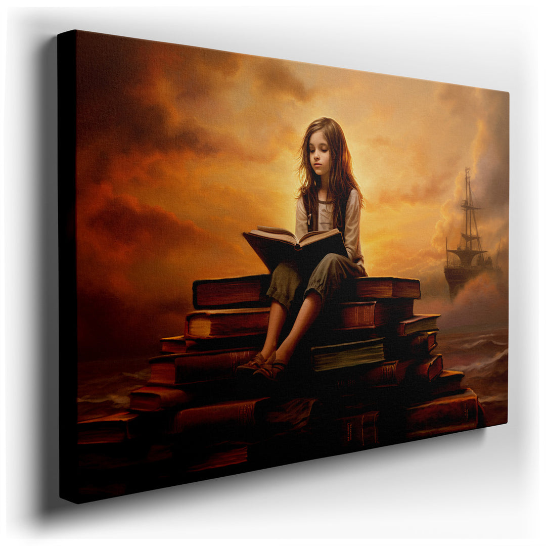 canvas print on wrapped canvas for wall decor – In this captivating wall art, the viewer is transported into a realm of whimsy and wonder, where the ordinary bounds of...