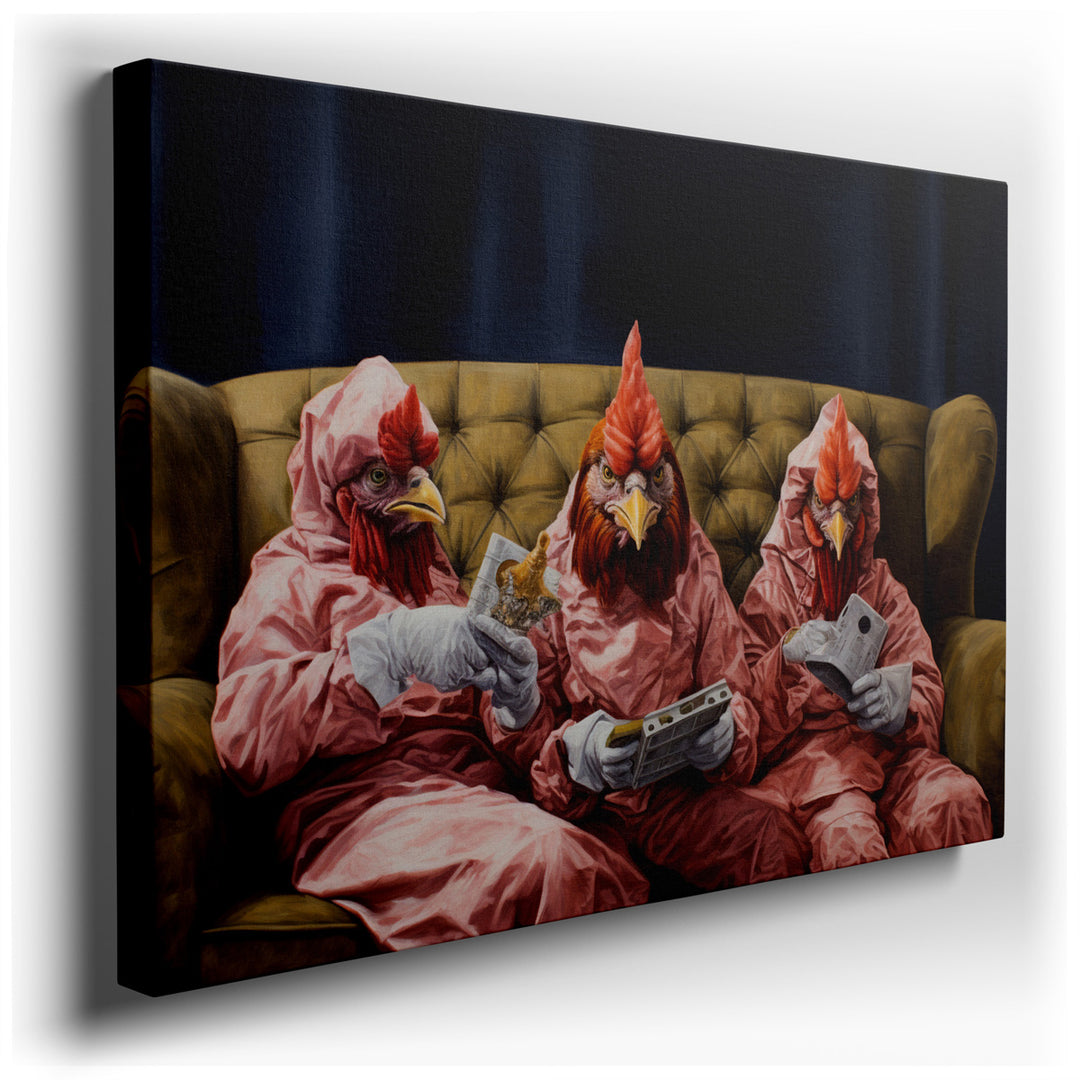 canvas print on wrapped canvas for wall decor – This delightful wall art captures a whimsical and charming scene that is sure to bring a smile to anyone who views it. T...