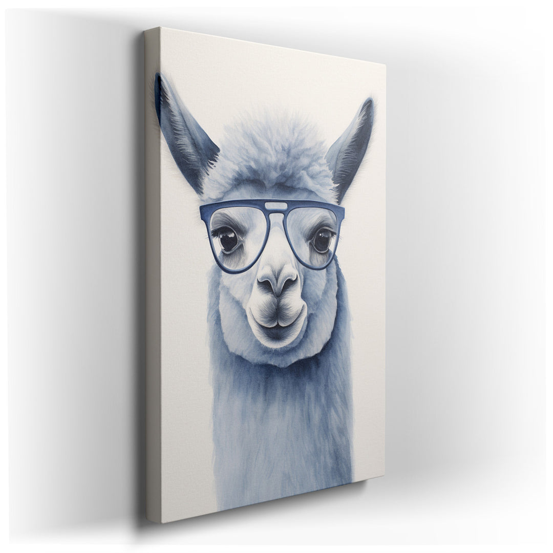 canvas print on wrapped canvas for wall decor – This delightful wall art captures the essence of whimsy and charm through its unusual and imaginative subject—a light bl...