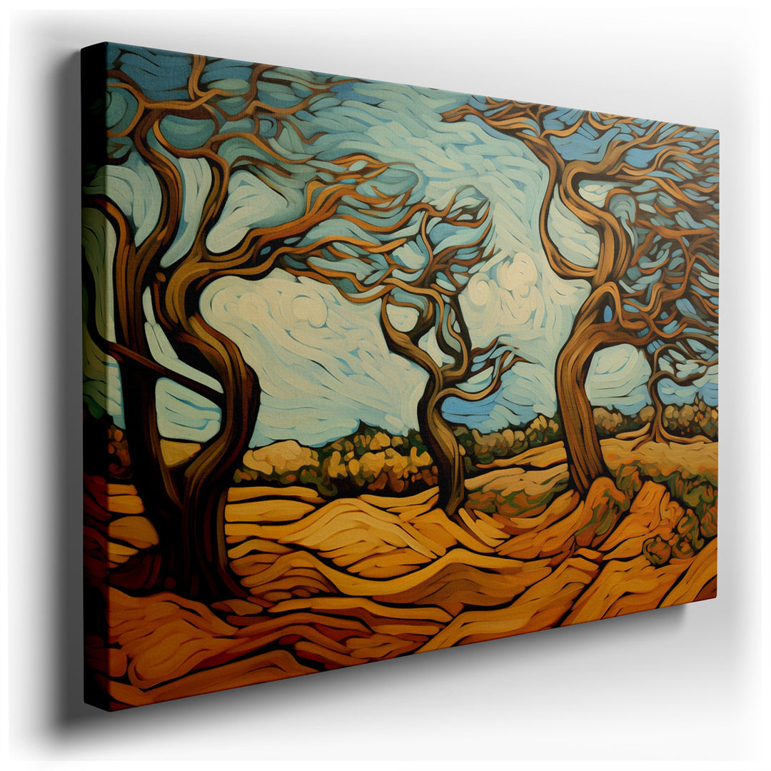 canvas print on wrapped canvas for wall decor – This captivating wall art portrays a mesmerizing scene where nature's unbridled energy and serene beauty converge in a d...