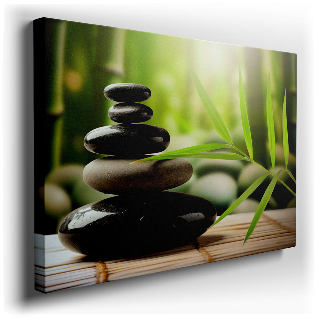 canvas print on wrapped canvas for wall decor – The wall art captures a serene and contemplative scene, ideal for fostering a sense of calm and mindfulness in any space...